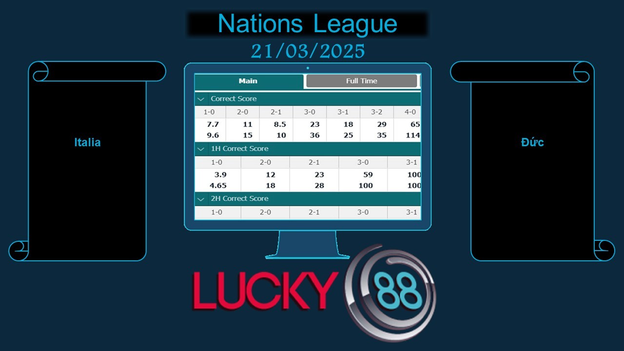 LUCKY88 Italia vs Đức, Soi kèo bóng đá hôm nay 21/03/2025, Nations League