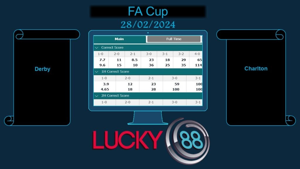 LUCKY88 Derby vs Charlton, Soi kèo bóng đá hôm nay 28/02/2024, FA Cup