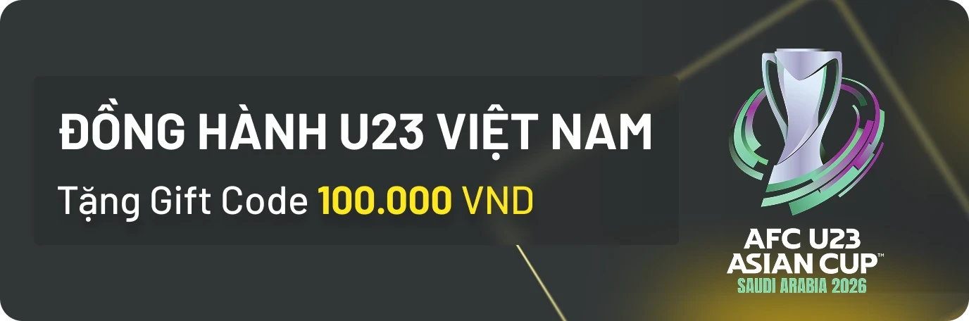 LUCKY88  Tặng Gift Code 100,000 VND khi U23 Việt Nam giành vé vào Bán Kết (16/01/2026)